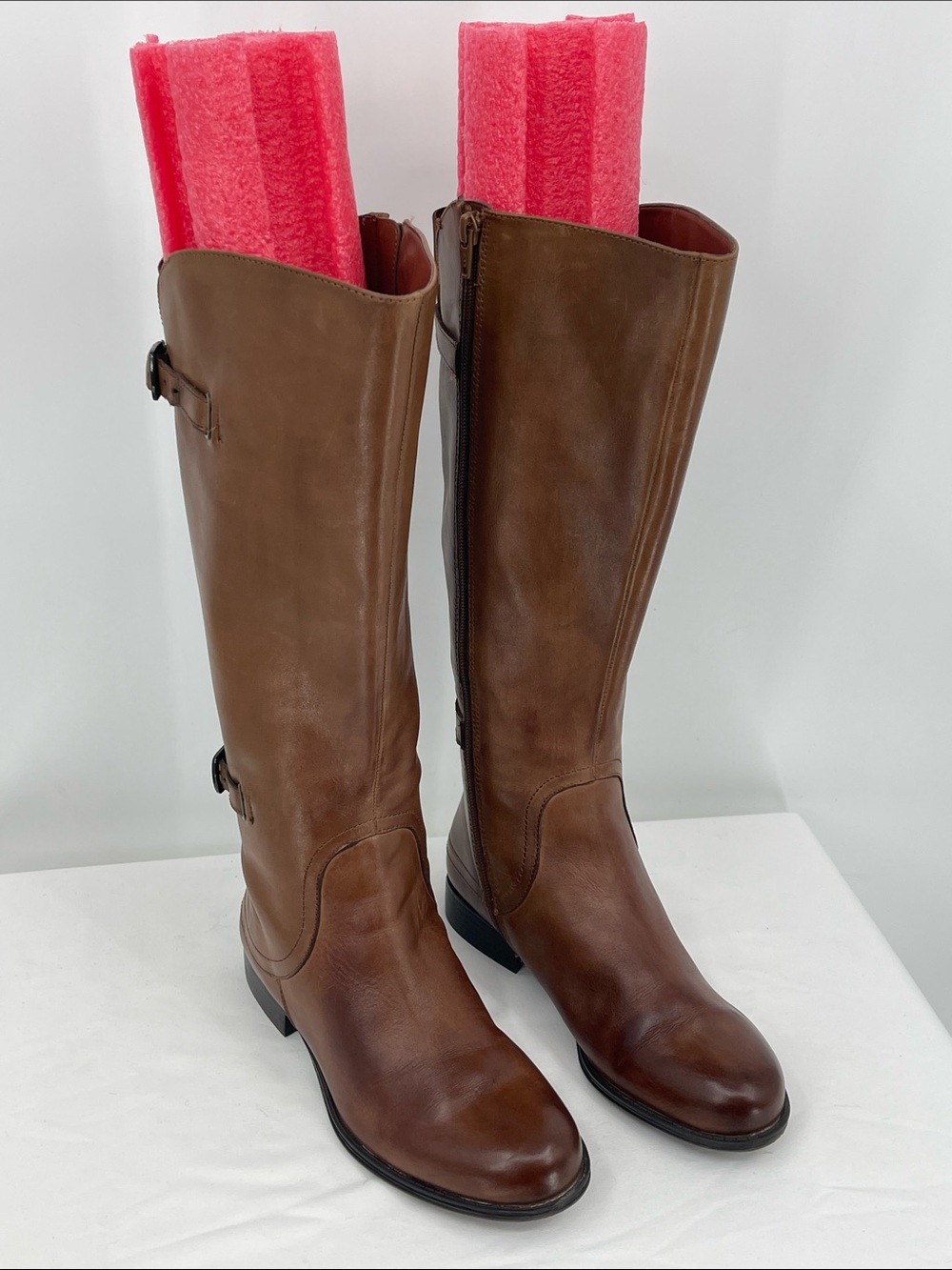 Naturalizer JANELLE Brown Leather Over-the-Knee Riding Boots WOMENS SIZE 7WW